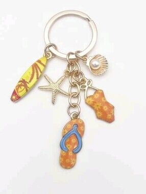 Beach Theme Bag Charm/ Keychain NEW